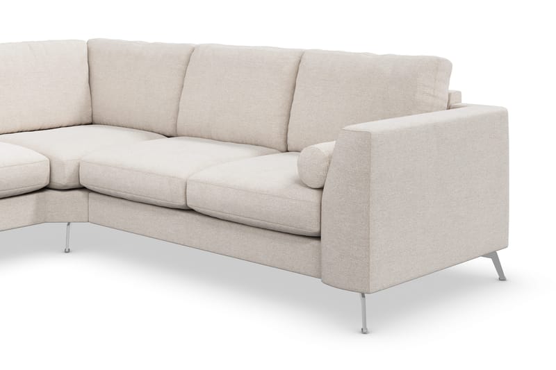 Ocean Lyx 5-personers Vendbar L-formet Hjørnesofa i Stof - Beige - Møbler - Sofaer - Hjørnesofa