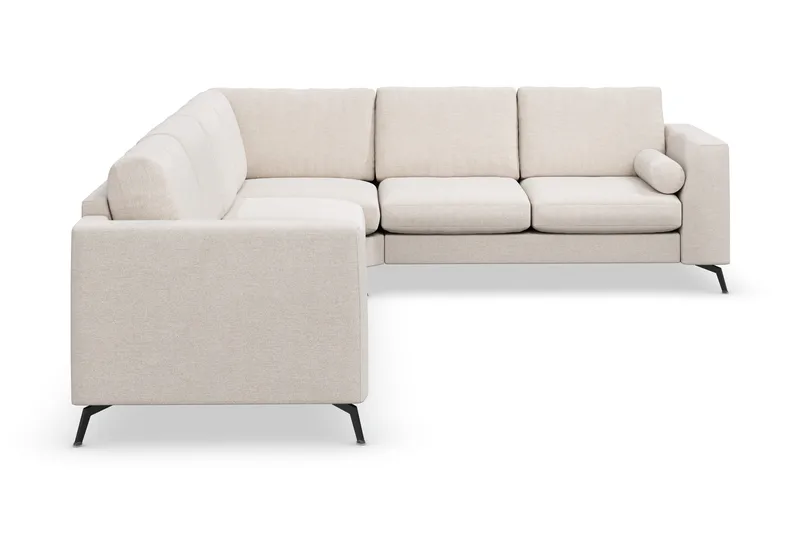 Ocean Lyx 5-personers Vendbar L-formet Hjørnesofa i Stof - Beige - Møbler - Sofaer - Hjørnesofa