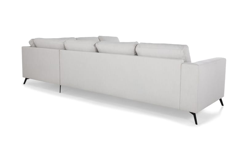 Ocean Lyx 5-personers Vendbar L-formet Hjørnesofa i Stof - Lysegrå - Møbler - Sofaer - Hjørnesofa