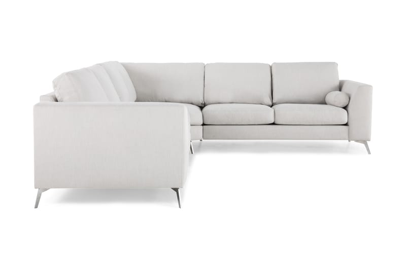 Ocean Lyx 5-personers Vendbar L-formet Hjørnesofa i Stof - Lysegrå - Møbler - Sofaer - Hjørnesofa