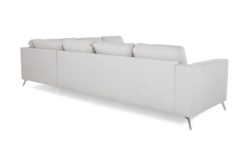Ocean Lyx 5-personers Vendbar L-formet Hjørnesofa i Stof - Lysegrå - Møbler - Sofaer - Hjørnesofa