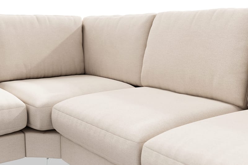 Ocean Lyx 5-personers Vendbar L-formet Hjørnesofa i Stof - Beige - Møbler - Sofaer - Hjørnesofa