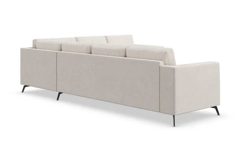 Ocean Lyx 5-personers Vendbar L-formet Hjørnesofa i Stof - Beige - Møbler - Sofaer - Hjørnesofa