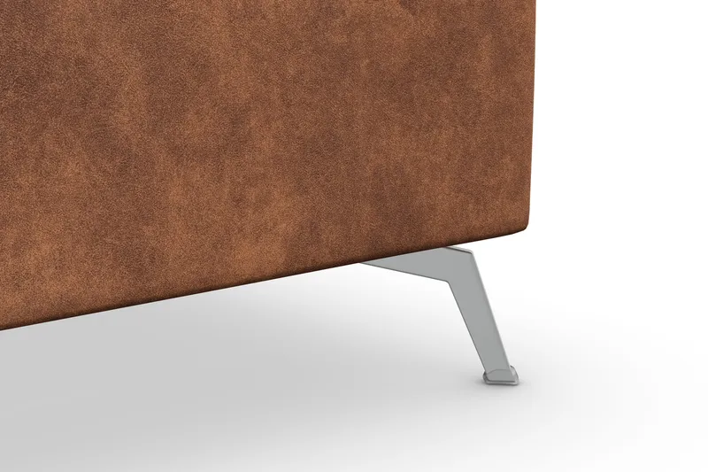 Ocean Lyx 5-personers Vendbar L-formet Hjørnesofa i Kunstlæder - Brun - Møbler - Sofaer - Hjørnesofa