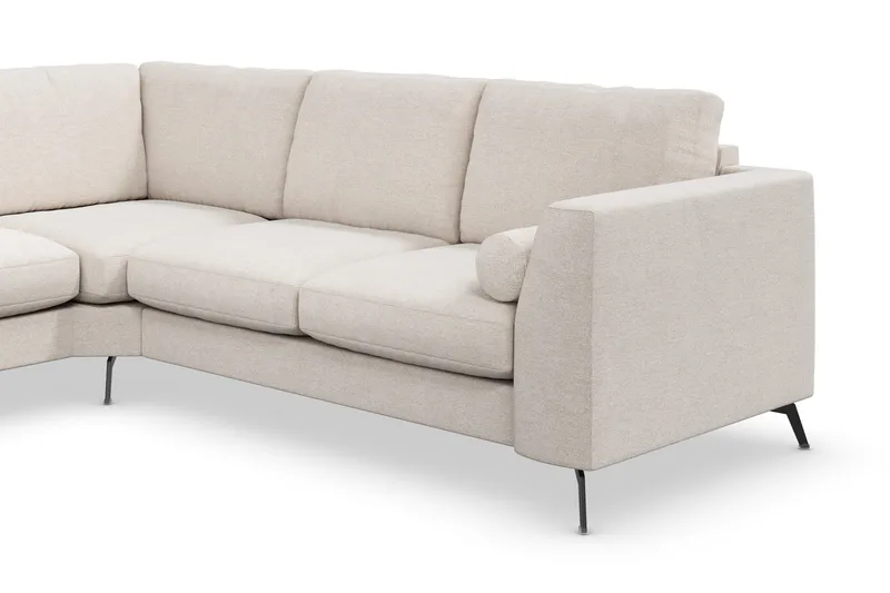 Ocean Lyx 5-personers Vendbar L-formet Hjørnesofa i Stof - Beige - Møbler - Sofaer - Hjørnesofa