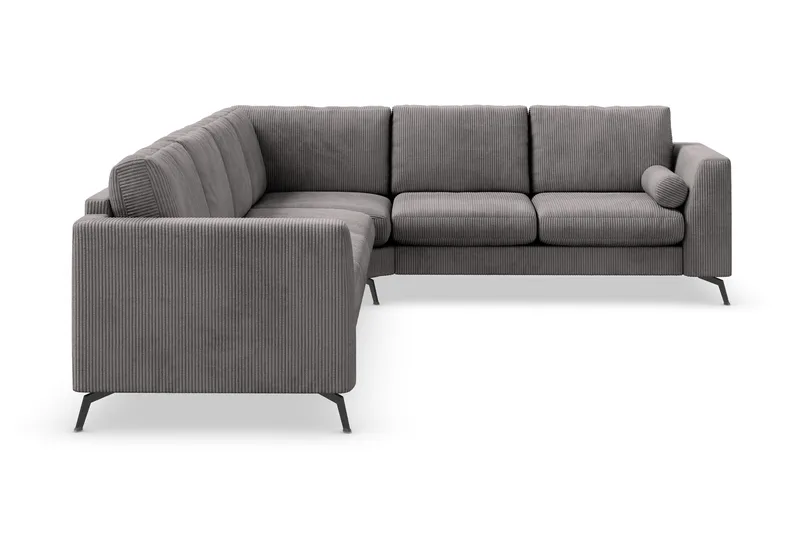Ocean Lyx 5-personers Vendbar L-formet Hjørnesofa i Manchester - Mørkegrå - Møbler - Sofaer - Hjørnesofa