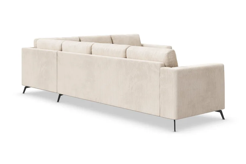 Ocean Lyx 5-personers Vendbar L-formet Hjørnesofa i Manchester - Beige - Møbler - Sofaer - Hjørnesofa