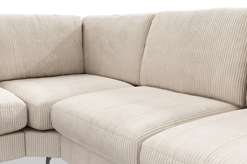 Ocean Lyx 5-personers Vendbar L-formet Hjørnesofa i Manchester - Beige - Møbler - Sofaer - Hjørnesofa