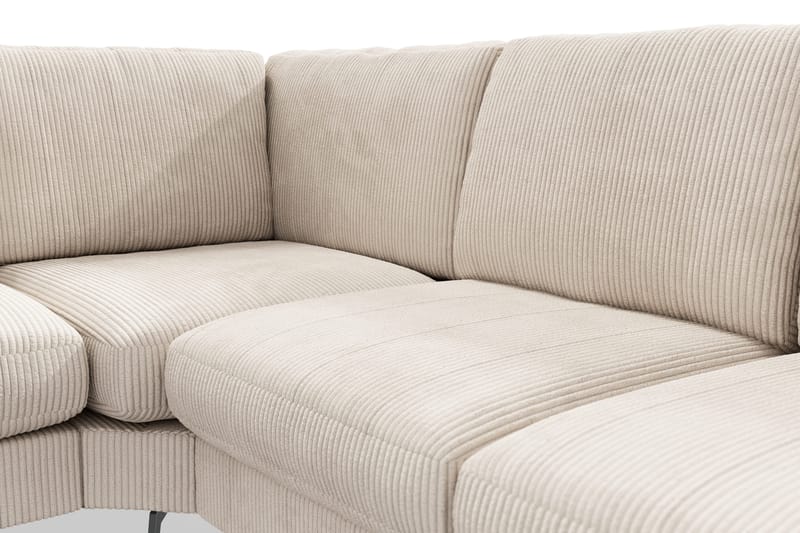Ocean Lyx 5-personers Vendbar L-formet Hjørnesofa i Manchester - Beige - Møbler - Sofaer - Hjørnesofa