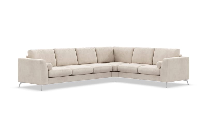 Ocean Lyx 5-personers Vendbar L-formet Hjørnesofa i Manchester - Beige - Møbler - Sofaer - Hjørnesofa