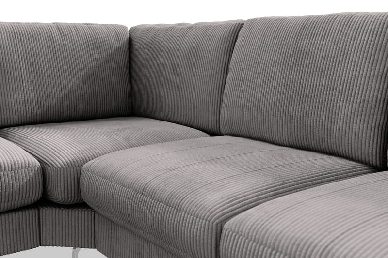Ocean Lyx 5-personers Vendbar L-formet Hjørnesofa i Manchester - Mørkegrå - Møbler - Sofaer - Hjørnesofa