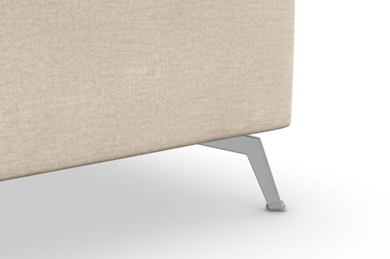 Ocean Lyx 5-personers Vendbar L-formet Hjørnesofa i Fløjl - Beige - Møbler - Sofaer - Hjørnesofa