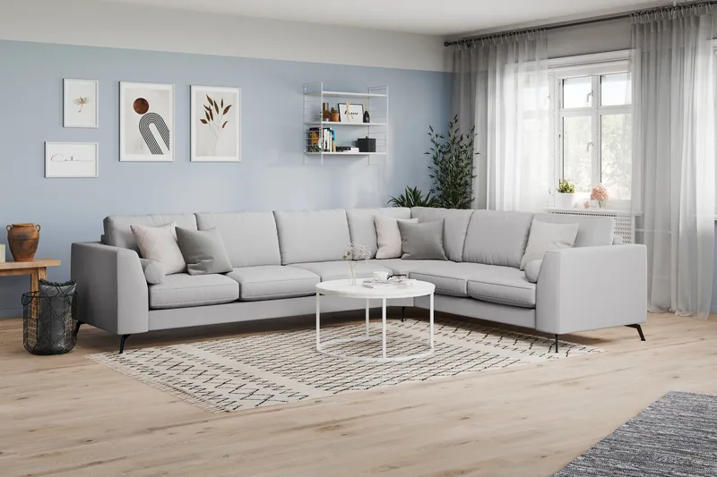 Ocean Lyx Hjørnesofa Vendbar - Hørgrå - Møbler - Sofaer - Hjørnesofa