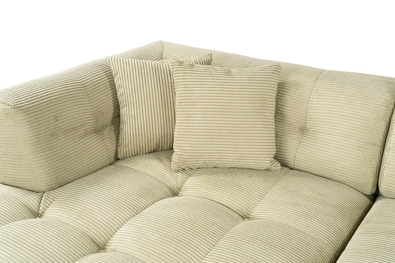 Octavian Hjørnesofa 3-pers - Grøn - Møbler - Sofaer - Modulsofaer - Komplet modulsofa