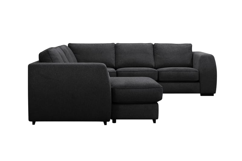 Optus 5-personers hjørnesofa med vendbar chaiselong - Sort - Møbler - Sofaer - Hjørnesofa - Hjørnesofa med chaiselong