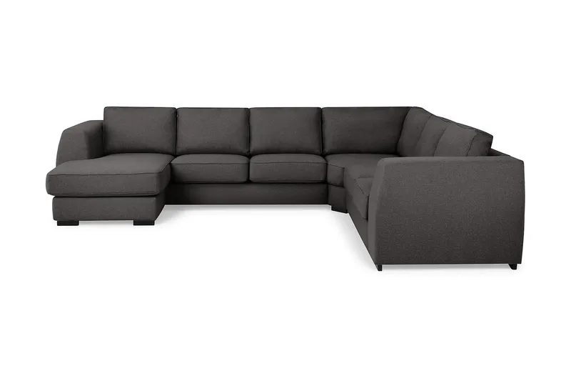 Optus 5-personers Vendbar U-formet Hjørnesofa med Divan i Stof, Mørkegrå