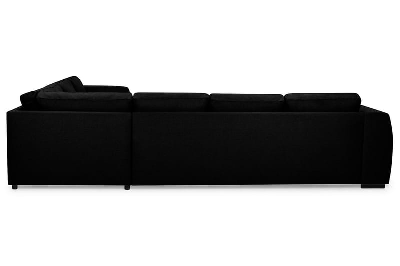 Optus 5-personers Vendbar U-formet Hjørnesofa med Divan i Stof - Sort - Møbler - Sofaer - Hjørnesofa - Hjørnesofa med chaiselong
