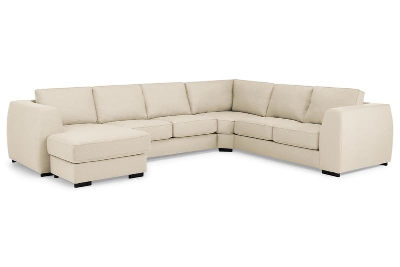 Optus 5-personers Vendbar U-formet Hjørnesofa med Divan i Stof - Beige - Møbler - Sofaer - Hjørnesofa - Hjørnesofa med chaiselong