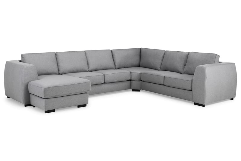 Optus 5-personers Vendbar U-formet Hjørnesofa med Divan i Stof - Lysegrå - Møbler - Sofaer - Hjørnesofa - Hjørnesofa med chaiselong