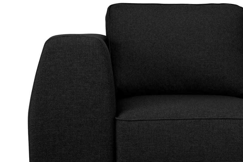 Optus 5-personers Venstrevendt L-formet Hjørnesofa i Stof - Sort - Møbler - Sofaer - Hjørnesofa