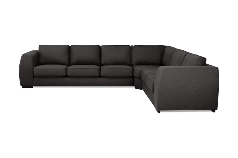 Optus 5-personers Venstrevendt L-formet Hjørnesofa i Stof - Mørkegrå - Møbler - Sofaer - Hjørnesofa