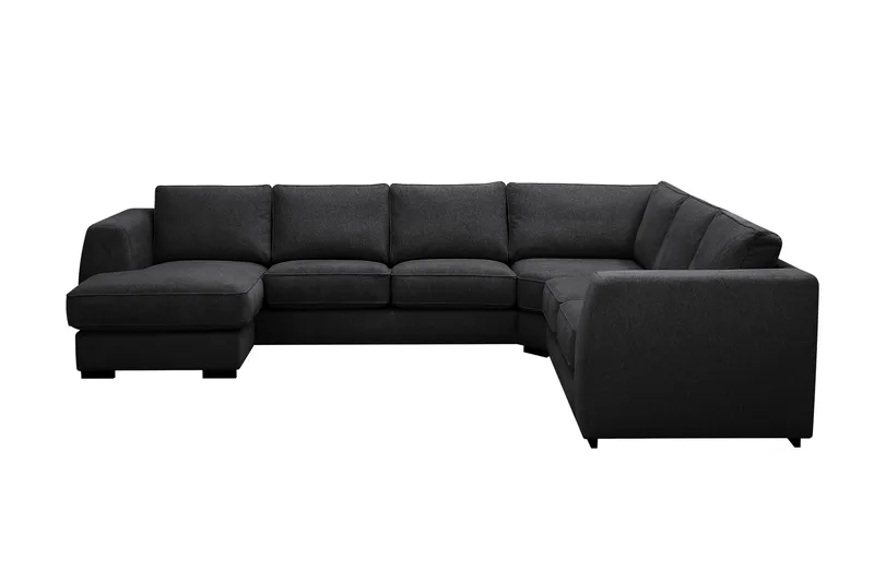 Optus 5-personers hjørnesofa med vendbar chaiselong - Sort - Møbler - Sofaer - Hjørnesofa - Hjørnesofa med chaiselong