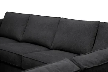 Optus 5-personers hjørnesofa med vendbar chaiselong - Sort - Møbler - Sofaer - Hjørnesofa - Hjørnesofa med chaiselong