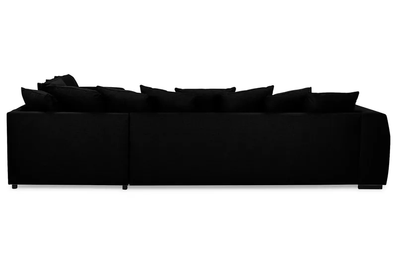 Optus 5-personers Vendbar U-formet Hjørnesofa med Divan i Stof - Sort - Møbler - Sofaer - Hjørnesofa - Hjørnesofa med chaiselong