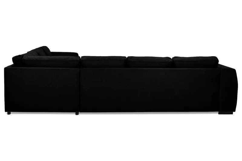 Optus 5-personers Venstrevendt L-formet Hjørnesofa i Stof - Sort - Møbler - Sofaer - Hjørnesofa