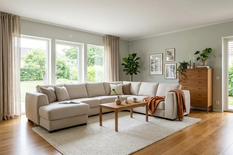 Optus 5-personers hjørnesofa med vendbar chaiselong - Beige - Møbler - Sofaer - Hjørnesofa - Hjørnesofa med chaiselong