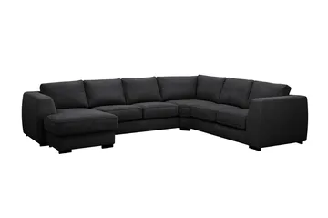 Optus 5-personers hjørnesofa med vendbar chaiselong - Sort - Møbler - Sofaer - Hjørnesofa - Hjørnesofa med chaiselong