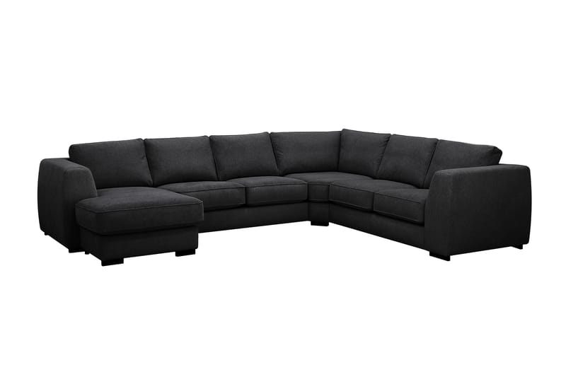 Optus 5-personers hjørnesofa med vendbar chaiselong - Sort - Møbler - Sofaer - Hjørnesofa - Hjørnesofa med chaiselong