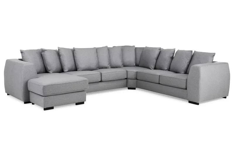 Optus 5-personers Vendbar U-formet Hjørnesofa med Divan i Stof - Lysegrå - Møbler - Sofaer - Hjørnesofa - Hjørnesofa med chaiselong