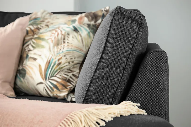 Optus 5-personers Vendbar U-formet Hjørnesofa med Divan i Stof - Mørkegrå - Møbler - Sofaer - Hjørnesofa - Hjørnesofa med chaiselong