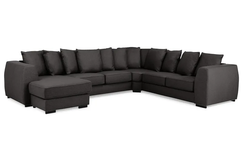 Optus 5-personers Vendbar U-formet Hjørnesofa med Divan i Stof - Mørkegrå - Møbler - Sofaer - Hjørnesofa - Hjørnesofa med chaiselong