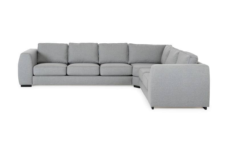 Optus 5-personers Venstrevendt L-formet Hjørnesofa i Stof, Lysegrå