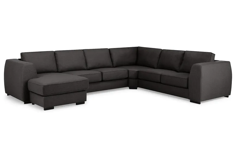 Optus 5-personers Vendbar U-formet Hjørnesofa med Divan i Stof - Mørkegrå - Møbler - Sofaer - Hjørnesofa - Hjørnesofa med chaiselong