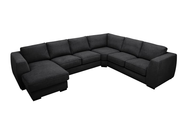Optus 5-personers hjørnesofa med vendbar chaiselong - Sort - Møbler - Sofaer - Hjørnesofa - Hjørnesofa med chaiselong
