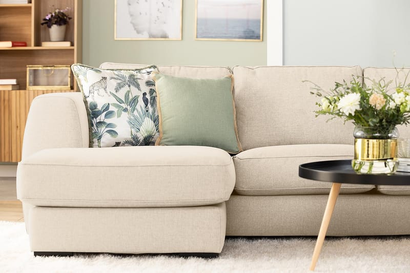 Optus Hjørnesofa med Chaiselong Vendbar - Beige - Møbler - Sofaer - Hjørnesofa - Hjørnesofa med chaiselong
