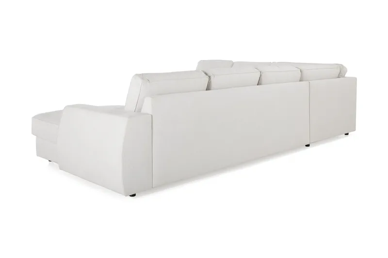 Optus Lyx 5-personers Højrevendt U-formet Hjørnesofa med Divan i Stof - Lysegrå - Møbler - Sofaer - Hjørnesofa - Hjørnesofa med chaiselong