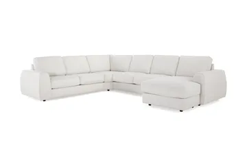 Optus Lyx 5-personers Højrevendt U-formet Hjørnesofa med Divan i Stof - Lysegrå - Møbler - Sofaer - Hjørnesofa - Hjørnesofa med chaiselong