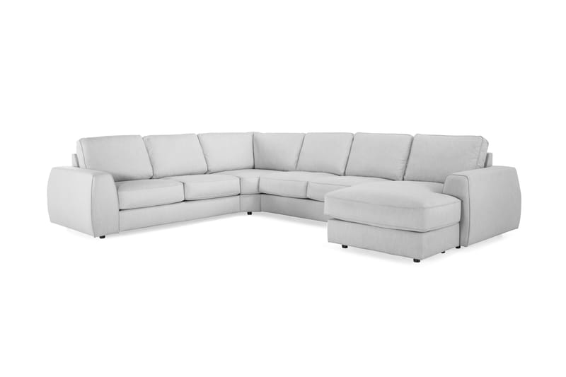 Optus Lyx 5-personers Højrevendt U-formet Hjørnesofa med Divan i Stof - Grå - Møbler - Sofaer - Hjørnesofa - Hjørnesofa med chaiselong