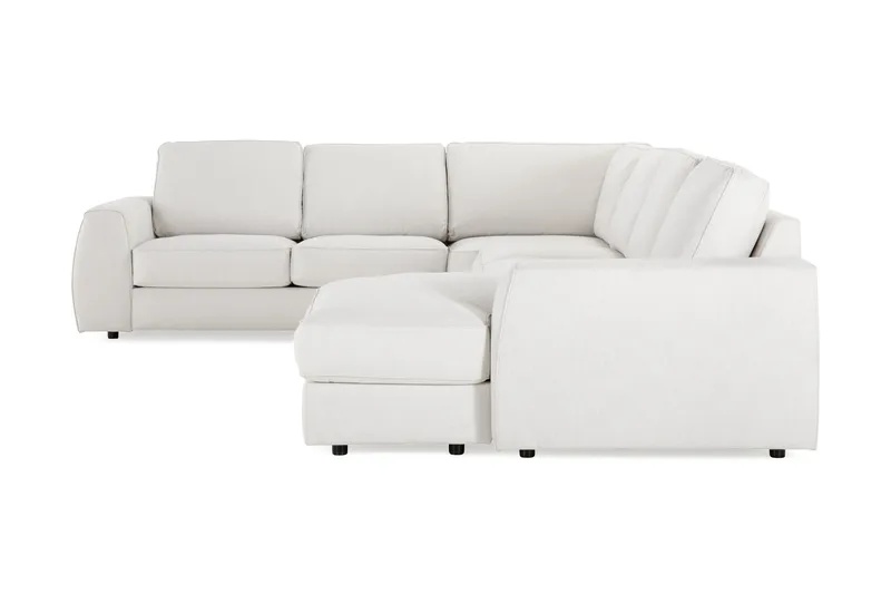 Optus Lyx 5-personers Højrevendt U-formet Hjørnesofa med Divan i Stof - Lysegrå - Møbler - Sofaer - Hjørnesofa - Hjørnesofa med chaiselong