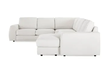 Optus Lyx 5-personers Højrevendt U-formet Hjørnesofa med Divan i Stof - Lysegrå - Møbler - Sofaer - Hjørnesofa - Hjørnesofa med chaiselong