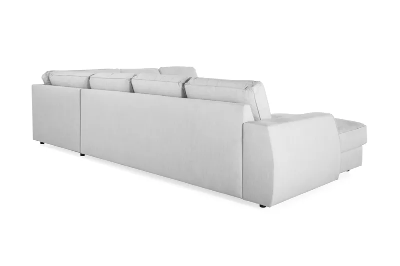 Optus Lyx 5-personers Venstrevendt U-formet Hjørnesofa med Divan i Stof - Grå - Møbler - Sofaer - Hjørnesofa - Hjørnesofa med chaiselong