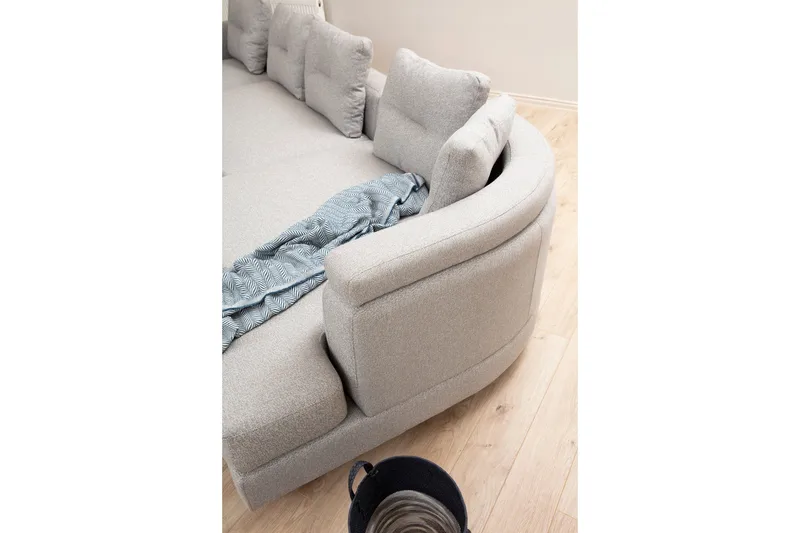 Pavdova Hjørnesofa 4-pers - Lysegrå - Møbler - Sofaer - U Sofa