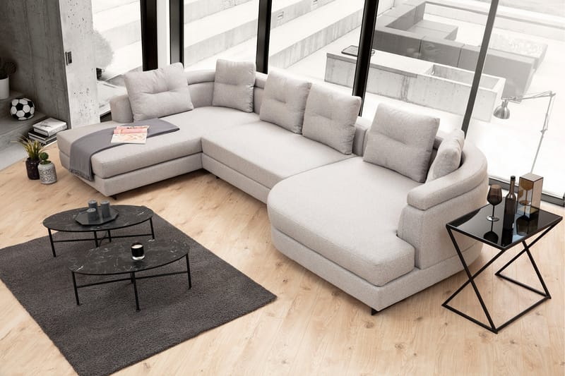 Pavdova Hjørnesofa 4-pers - Lysegrå - Møbler - Sofaer - Hjørnesofa