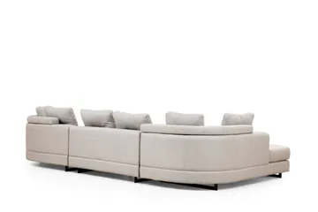 Pavdova Hjørnesofa 4-pers - Lysegrå - Møbler - Sofaer - U Sofa