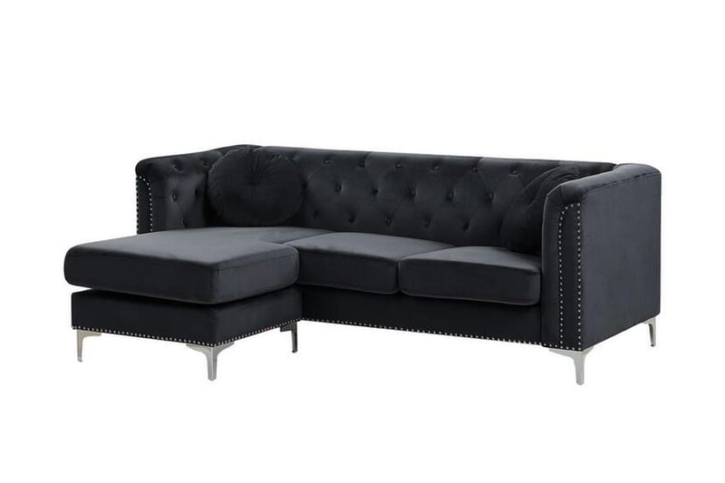 Porman Hjørnesofa Højre - Sort - Møbler - Sofaer - Hjørnesofa