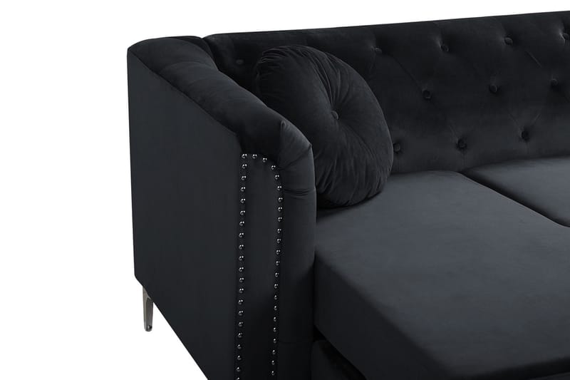 Porman Hjørnesofa Højre - Sort - Møbler - Sofaer - Hjørnesofa